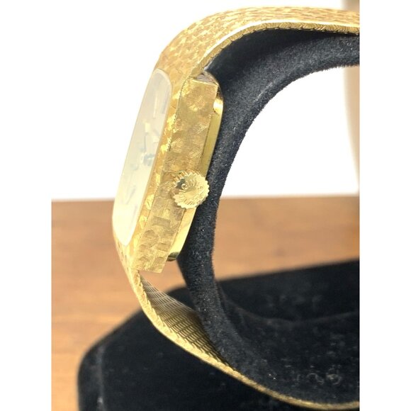 Longines Womens Watch 18k Yellow Gold Textured Vintage 1974 Swiss Hand Wind 15mm - Picture 3 of 16
